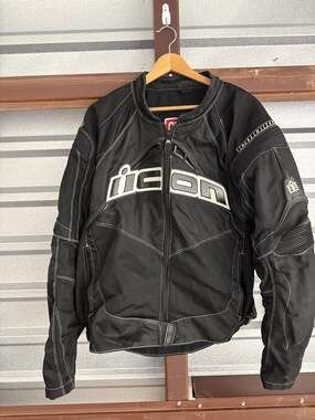 Icon Contra Performance Series Mesh Motorcycle Jacket - Black Men's XL